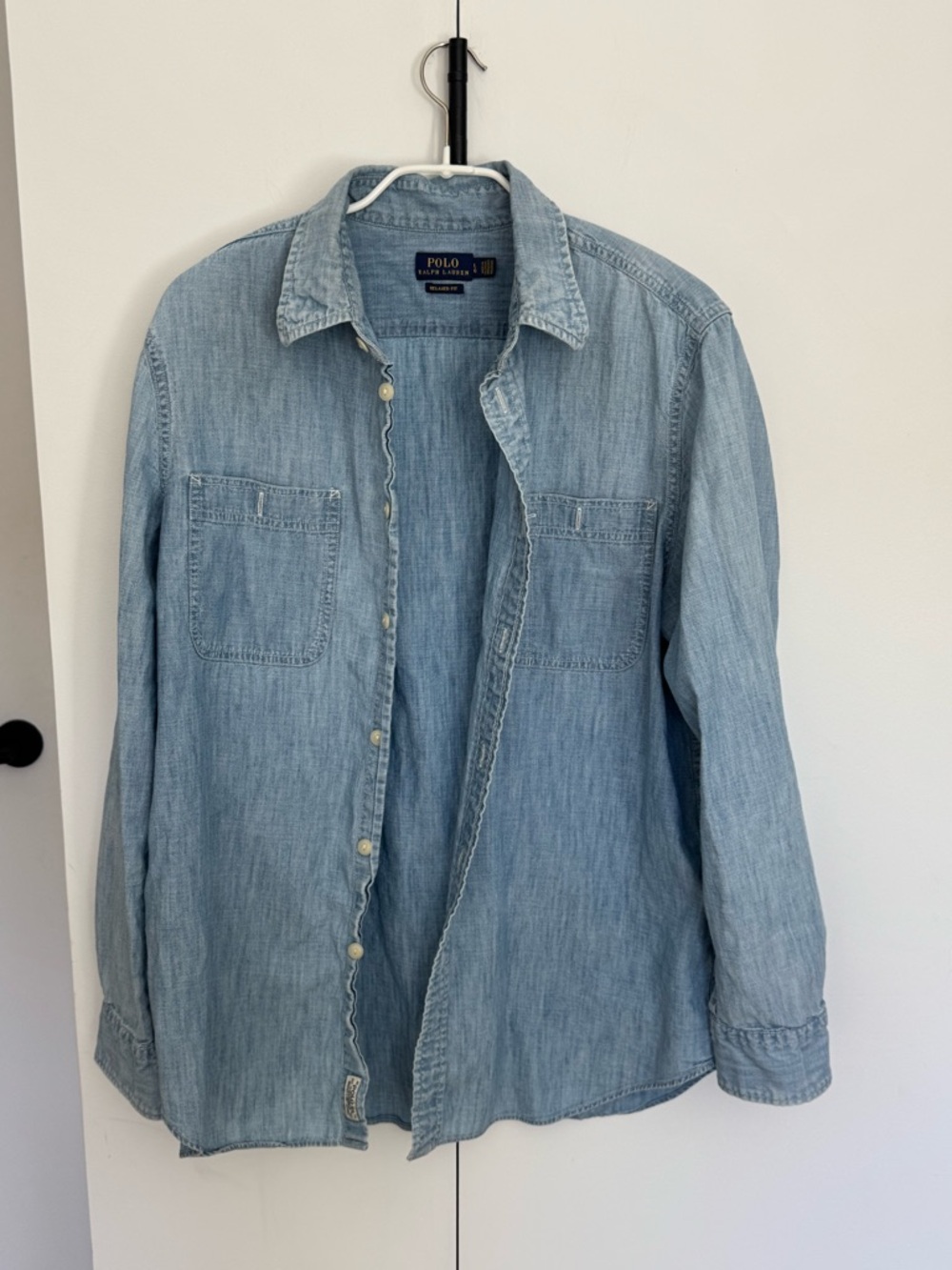 Ralph Lauren Light Blue Denim Relaxed Fit Shirt, L
